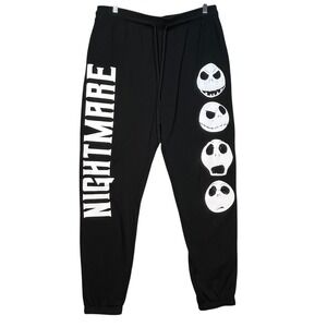 Disney Nightmare Before Christmas Jack‎ Jogger Pants Black Large